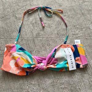 Kikirio top swim bra without pads size L multicolor